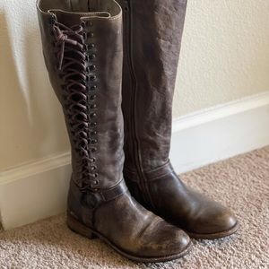 Bed Stu Burnley Knee-high Corset Boot Lace Up